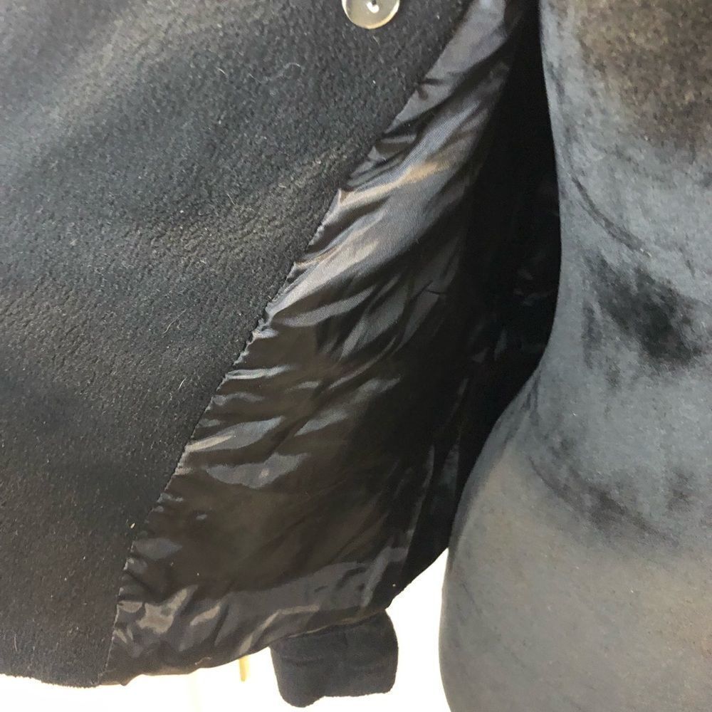 Papaya black button front winter pea coat size small - Picture 9 of 13
